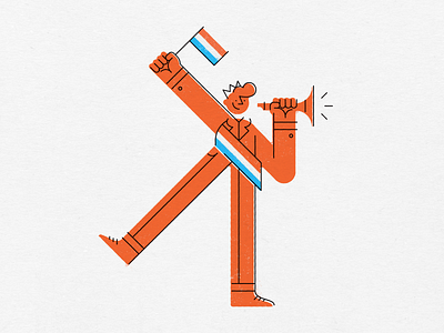Friday Friend: Kings Day character geometric illustration king mascot minimal netherlands vector