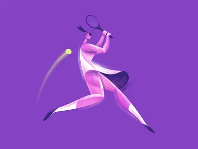 Wimbledon character editorial geometric illustration spot illustration tennis vector