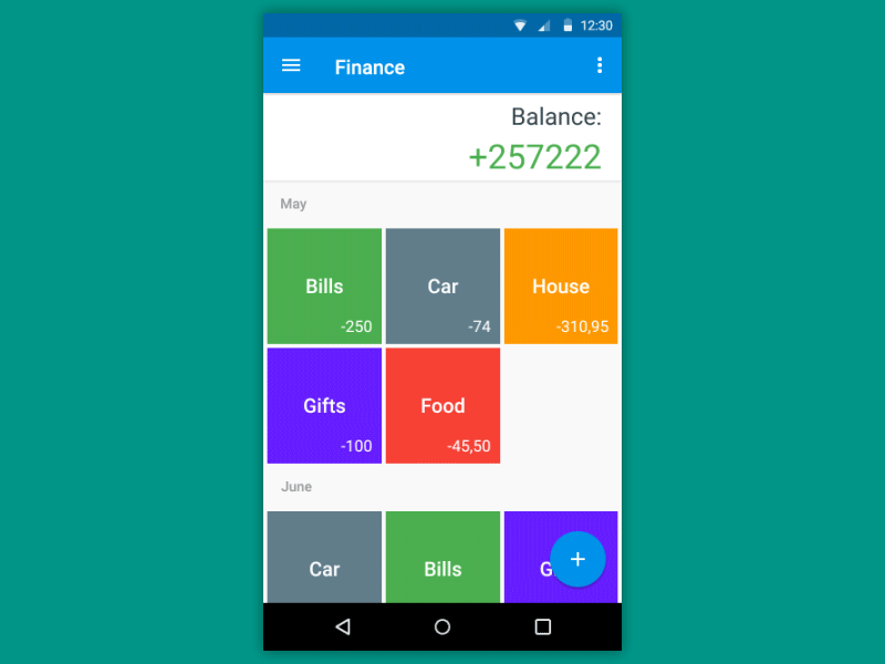 Home finance app animation design finance material material design user interface