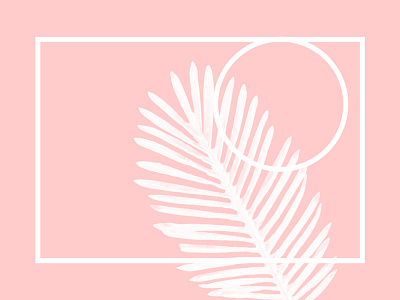 Pink Leaf geometric leaf minimal pink