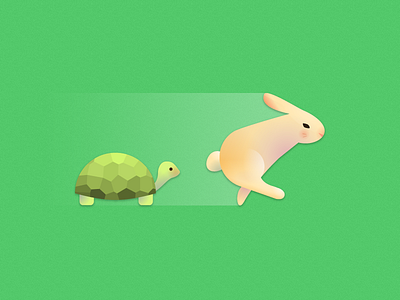 The Tortoise and the Hare animal childrens cute fable fast hare illustration rabbit race storybook tortoise turtle