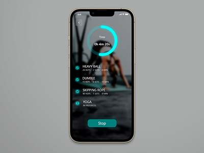 Workout :: DailyUI 041 adobe xd app dailyui dailyui041 dailyui41 design fitness iphone ui uidesign uiux ux workout