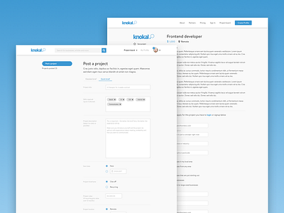 Knokal - Project Board app brief connect creative design project board startup sydney ui ux web app website