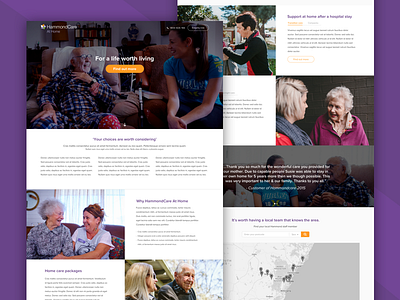 Home Health care design health care homepage landing page one page simple ui ux website