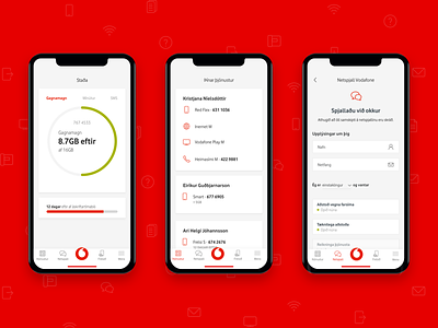 Vodafone App android app ios telco ui ux vodafone
