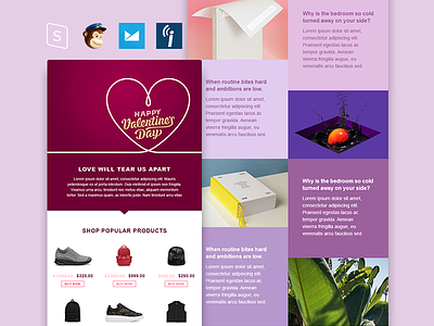 Freebie: Valentine's Day Email Template email design email template freebie newsletter valentines day