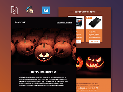 Freebie: Happy Halloween Email Template email template freebie halloween newsletter