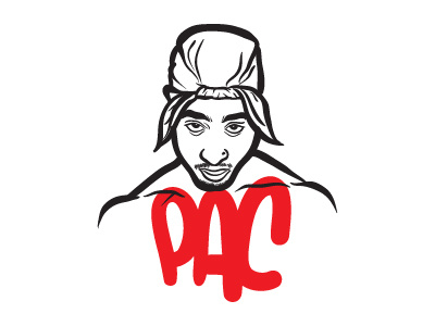 PAC (WIP) 2pac font graffiti hip hop illustration pac rap streetart typography
