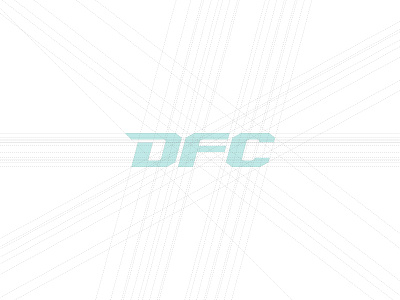 DFC construction fighter fighting gridlines guidelines logo logo design mma sport typography wordmark