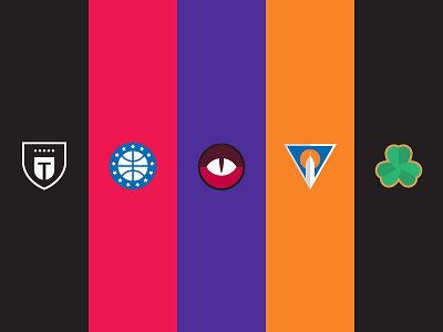 NBA Atlantic Division basketball branding design emblem logo minimal nba sports team