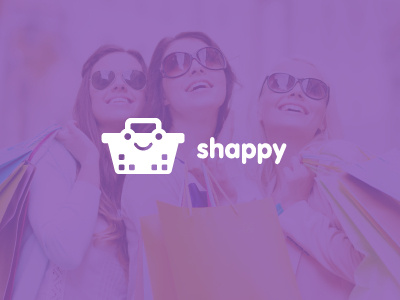 Shappy: Shop Happy branding cartoon colorful cute logo mascot simple