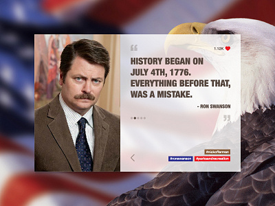 Quote Card card clean interface parks and recreation quote swanson ui widget