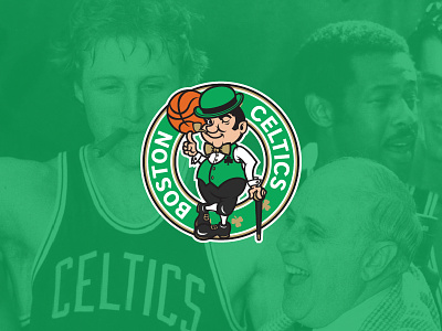 NBA logos redesign - Boston Celtics basketball boston branding celtics design illustration larry bird logo nba sport