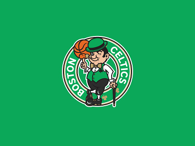 NBA logos redesign - Boston Celtics V2 basketball boston branding celtics design illustration larry bird logo nba sport
