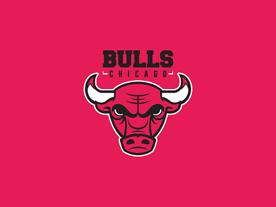 NBA logos redesign - Chicago Bulls V2 basketball branding bulls chicago design illustration logo michael jordan nba sport