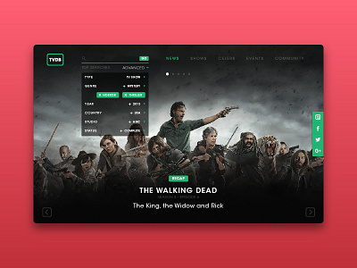 #022 Search dailyui database design search tv ui ux zombie