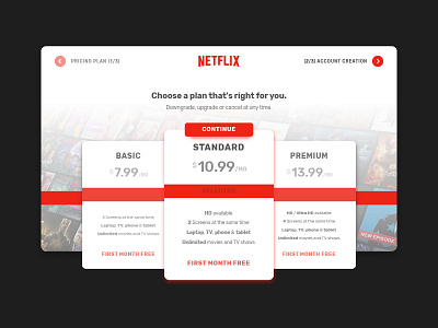 #030 Pricing dailyui design netflix pricing tv ui ux