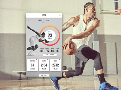 #041 Workout Tracker app ball basketball dailyui gym kawhi nba spurs training ui ux