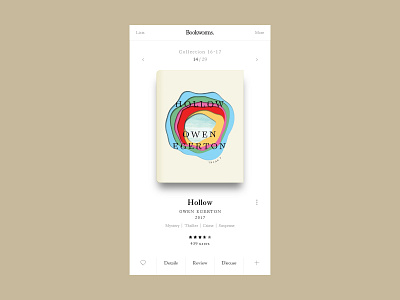 #044 Favorites app book dailyui design favorite list minimal rating ui ux