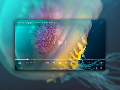 #057 Video Player clean dailyui design ocean player stream ui ux video