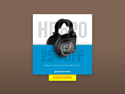 #061 Redeem Coupon advertisement audio coupon dailyui deal design headphones popup ui ux