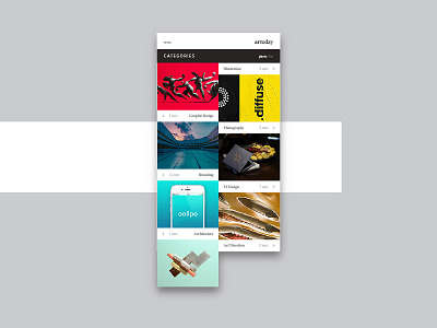 #099 Categories app art categories category dailyui design news ui ux