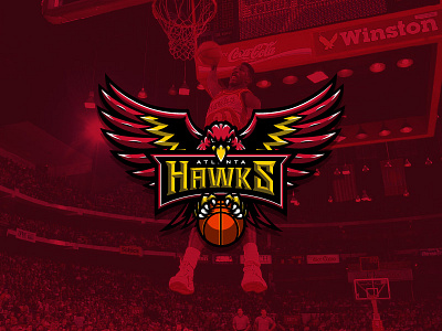 NBA logos redesign - Atlanta Hawks atl atlanta basketball branding hawks illustration logo nba sport sports