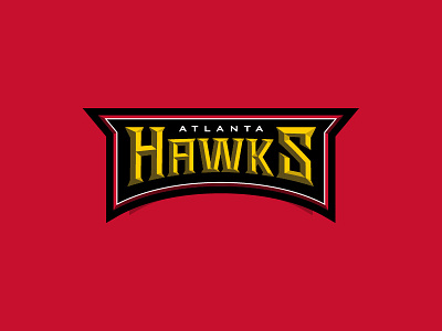 NBA logos redesign - Atlanta Hawks Extra 02 atl atlanta basketball branding hawks illustration logo nba sport sports