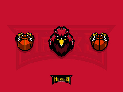 NBA logos redesign - Atlanta Hawks Extra 03 atl atlanta basketball branding hawks illustration logo nba sport sports