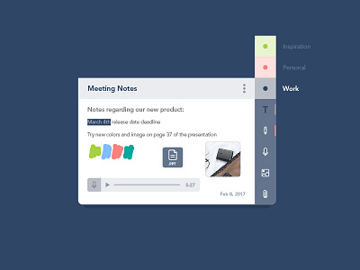#065 Notes Widget dailyui design meeting notes ui ux ux ui widget work