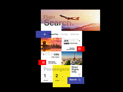 #068 Flight Search app app design dailyui flight flight search search trip ui ux vacation
