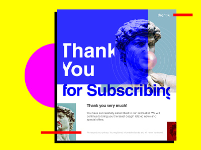 #077 Thank You abstract art blog dailyui design layout modern subscribe subscription thank you ui ux