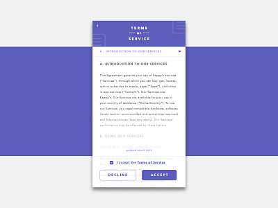 #089 Terms agreement app bold contract dailyui design layout minimal simple terms of service ui ux ui