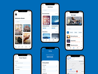 Church app app design ui ux