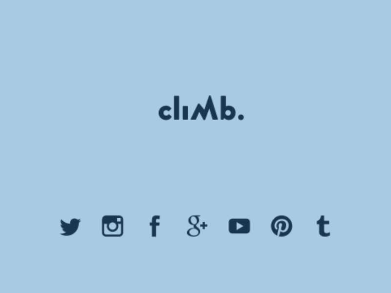 Climb.social animation brand branding climb facebook gif icons logo motion social media twitter