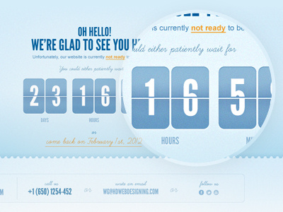 Countdown blue countdown counter date webdesing