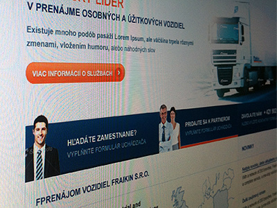 RENT SOLUTIONS blue job offer orange partner services truck