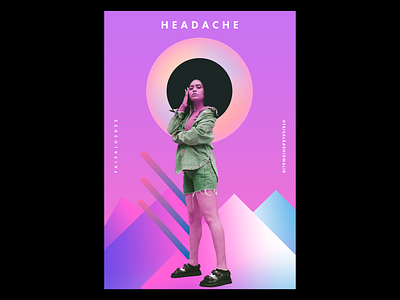 HEADACHE collage art poster poster art poster design surreal art