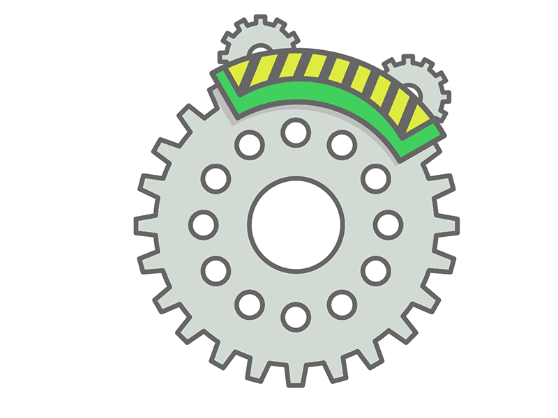 C animation cogs gif loop motiongraphics