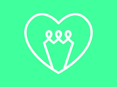 Electric Heart bulb electricity green heart illustration light logo mint