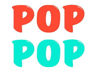 pop logo mint orange