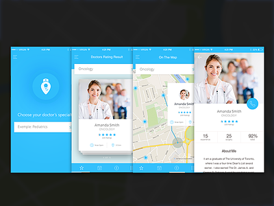 Nearby Doctor app application appointment care doctor. ecare health hospitan interface medical mobile ui ux