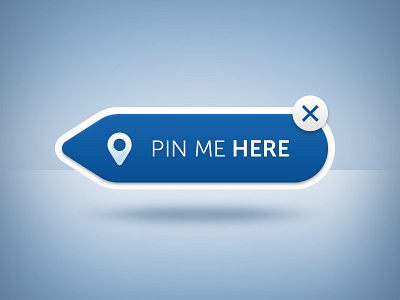 Pin Button blue button pin