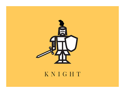 Knight character colour design flat icon illustration knight vector