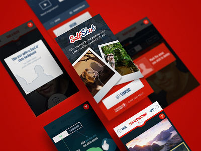 Turkish Airlines SelfShot App app application buttons icon interface ios iphone mobile red selfie ui ux