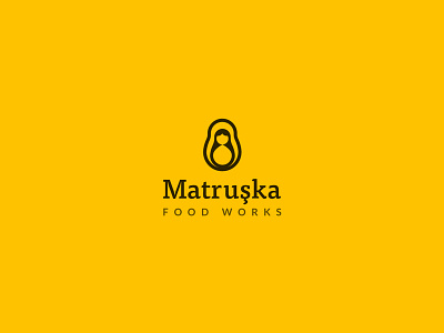 Matruska Logo branding food icon logo matryoshka typography