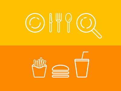 Matruska Icons flat food fork hamburger icons iconset illustration knife plate simple spoon vector
