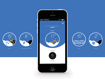 Welcome Screen app flat icons illustration ios app simple weather icons welcome screen
