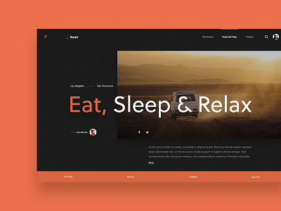 Routr Concept Design concept route story trip ui ux web website