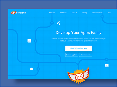Sendloop Developers Landing Page landing page responsive sendloop ui web website